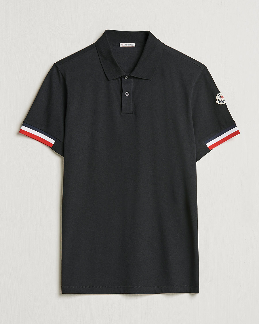 Herren | Poloshirts | Moncler | Contrast Rib Polo Black