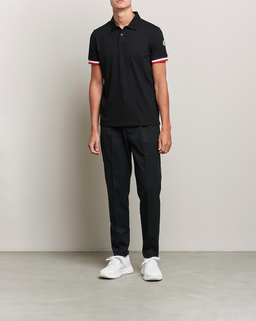 Herren | Poloshirts | Moncler | Contrast Rib Polo Black