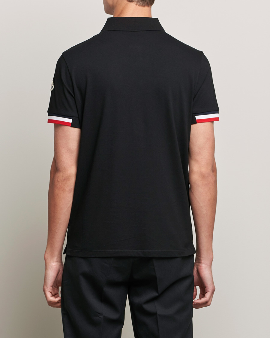 Herren | Poloshirts | Moncler | Contrast Rib Polo Black
