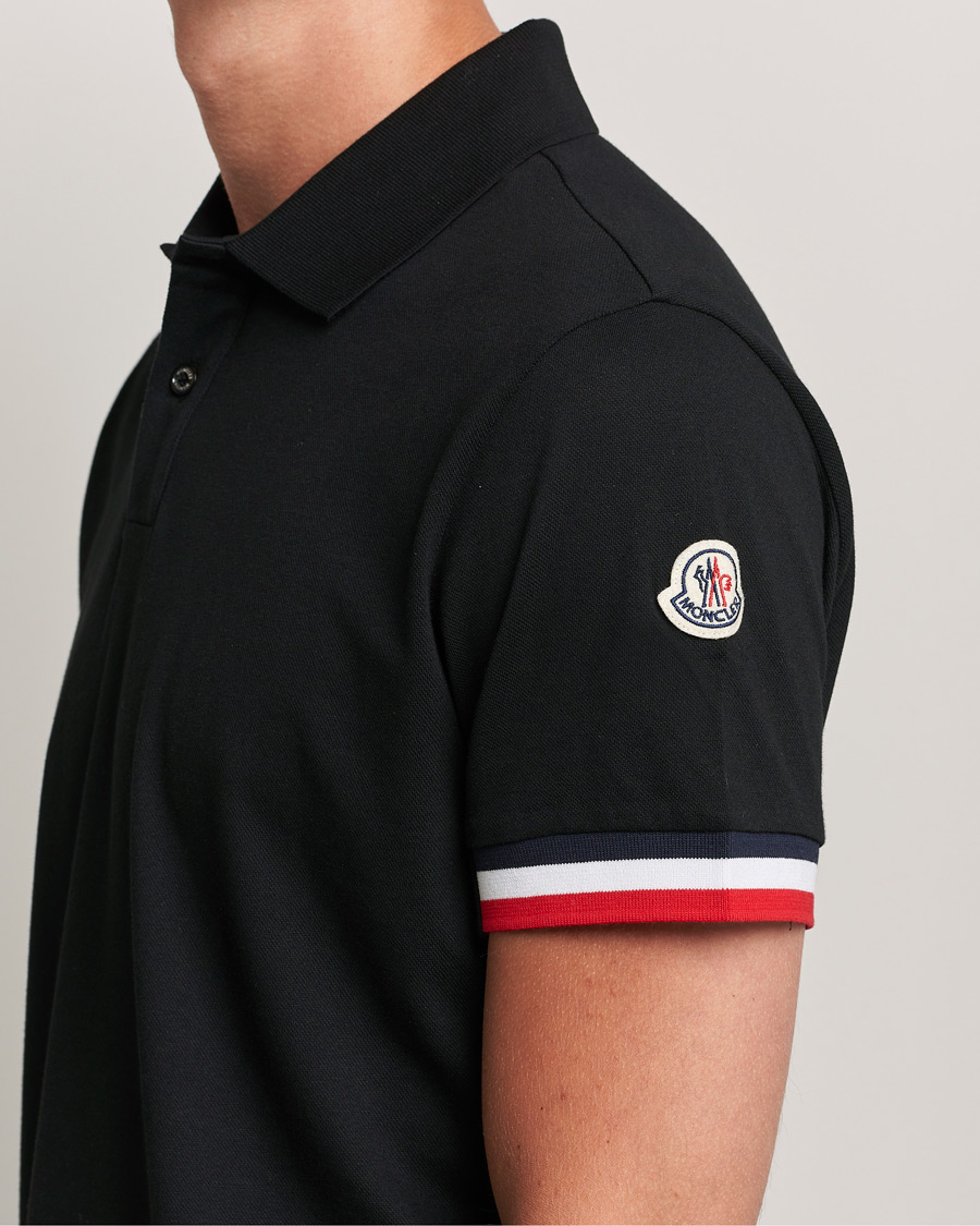 Herren | Poloshirts | Moncler | Contrast Rib Polo Black
