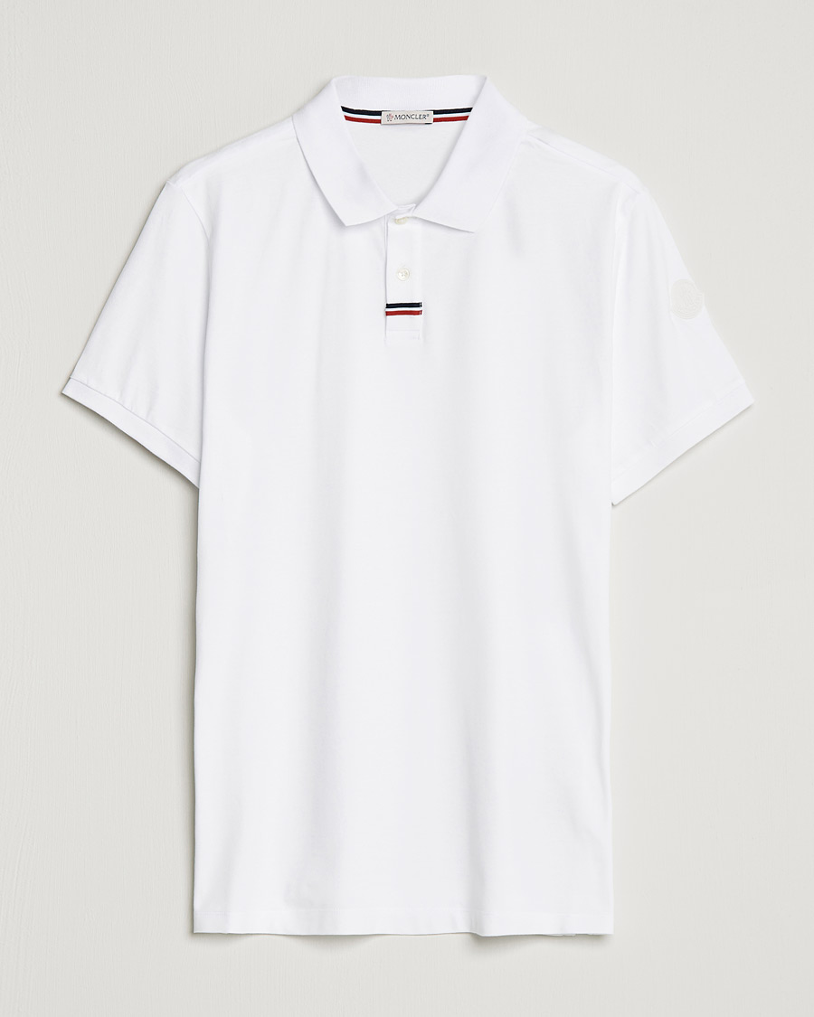Herren | Poloshirts | Moncler | Tricolore Rib Polo White