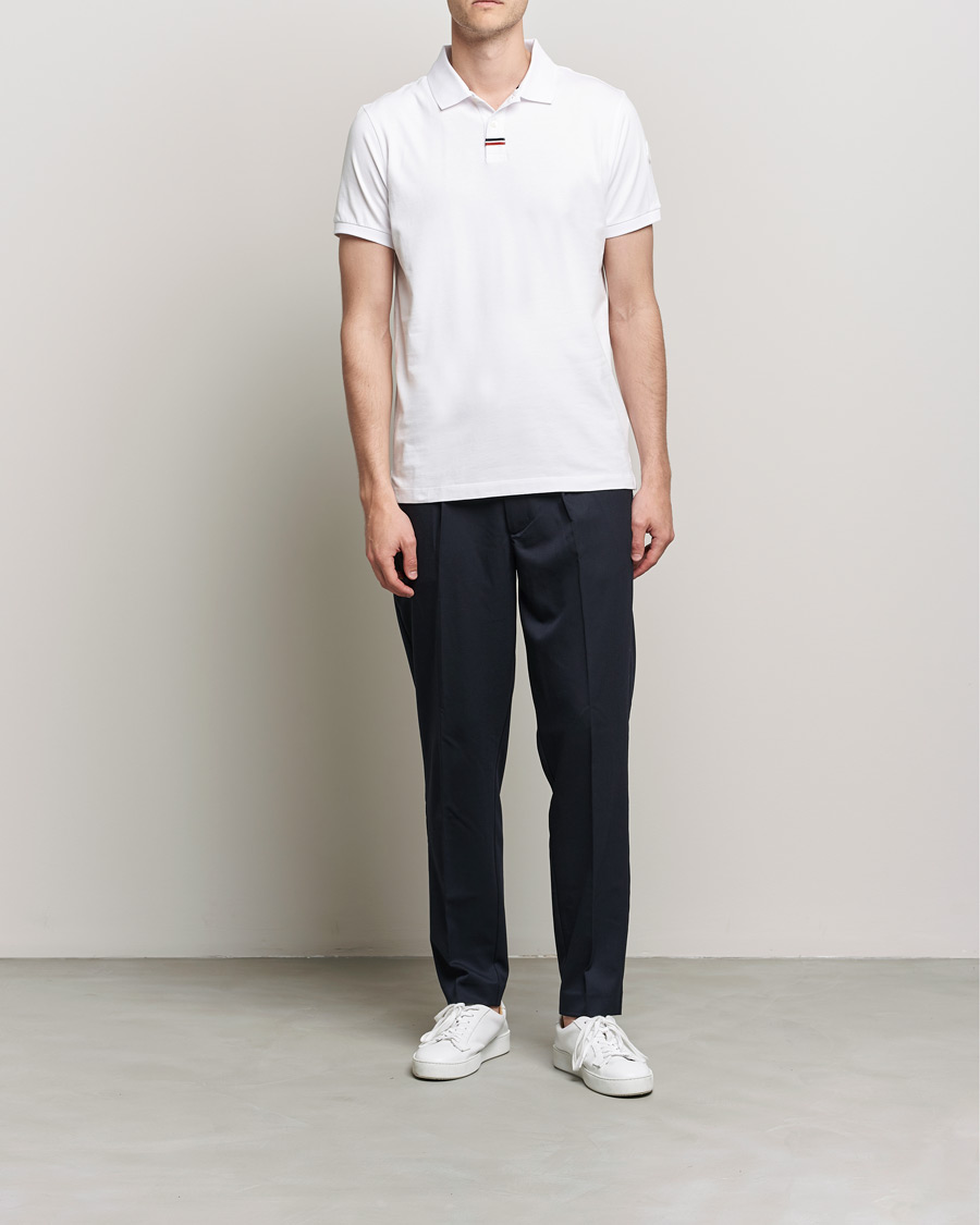 Herren | Poloshirts | Moncler | Tricolore Rib Polo White