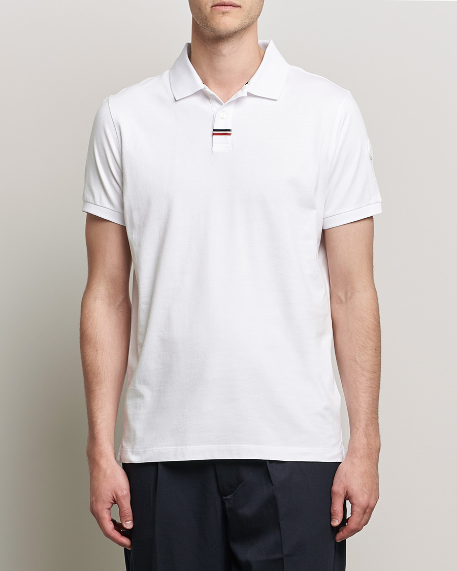 Herren | Poloshirts | Moncler | Tricolore Rib Polo White