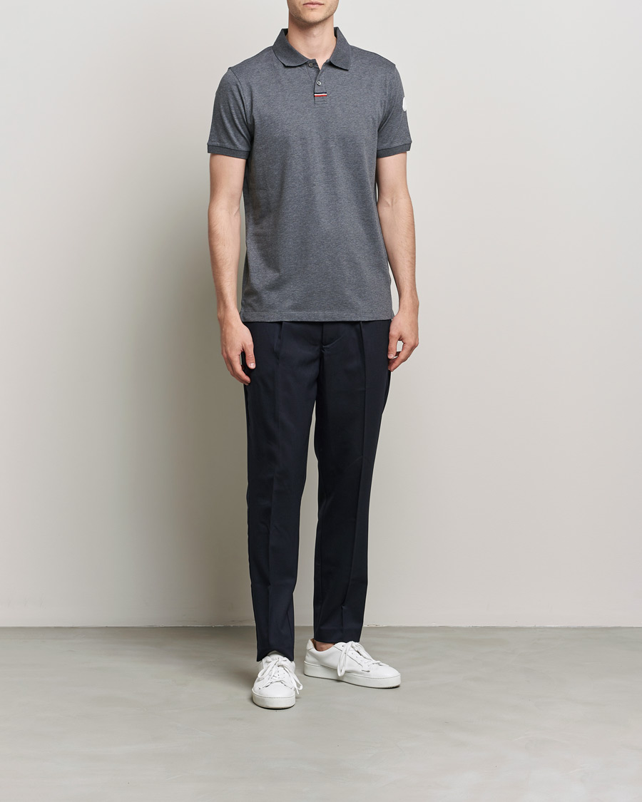 Herren | Poloshirts | Moncler | Tricolore Rib Polo Black