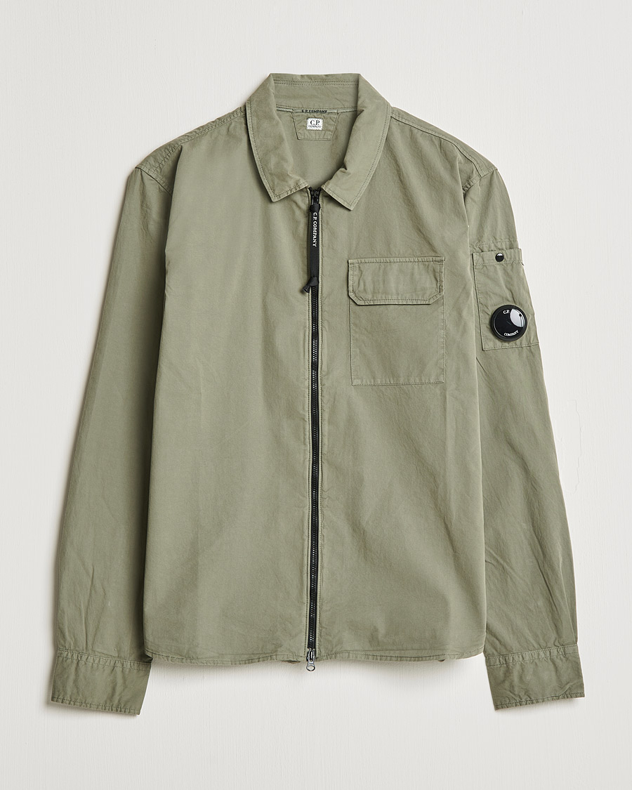 Herren | Hemden | C.P. Company | Garment Dyed Gabardine Overshirt Green