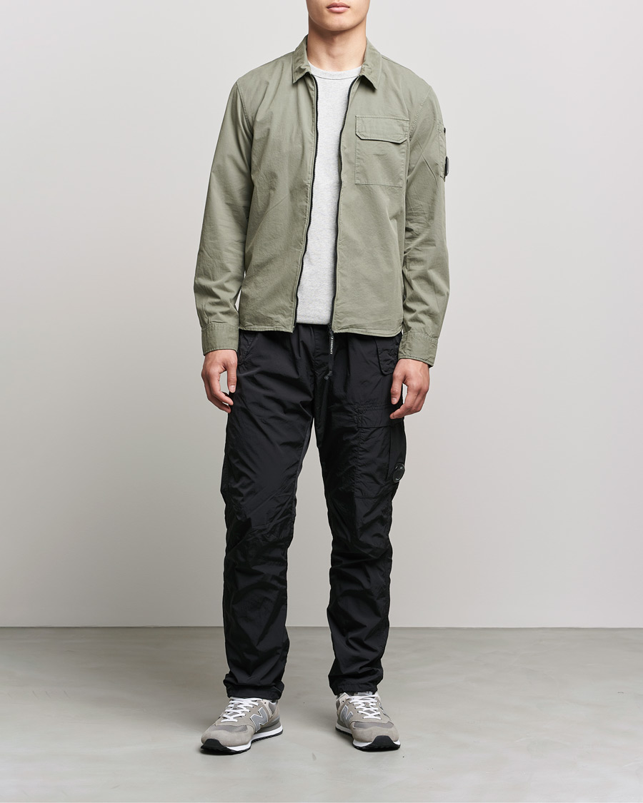 Herren | Hemden | C.P. Company | Garment Dyed Gabardine Overshirt Green