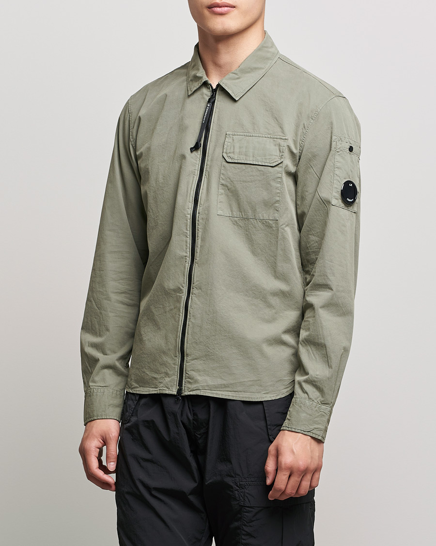 Herren | Hemden | C.P. Company | Garment Dyed Gabardine Overshirt Green