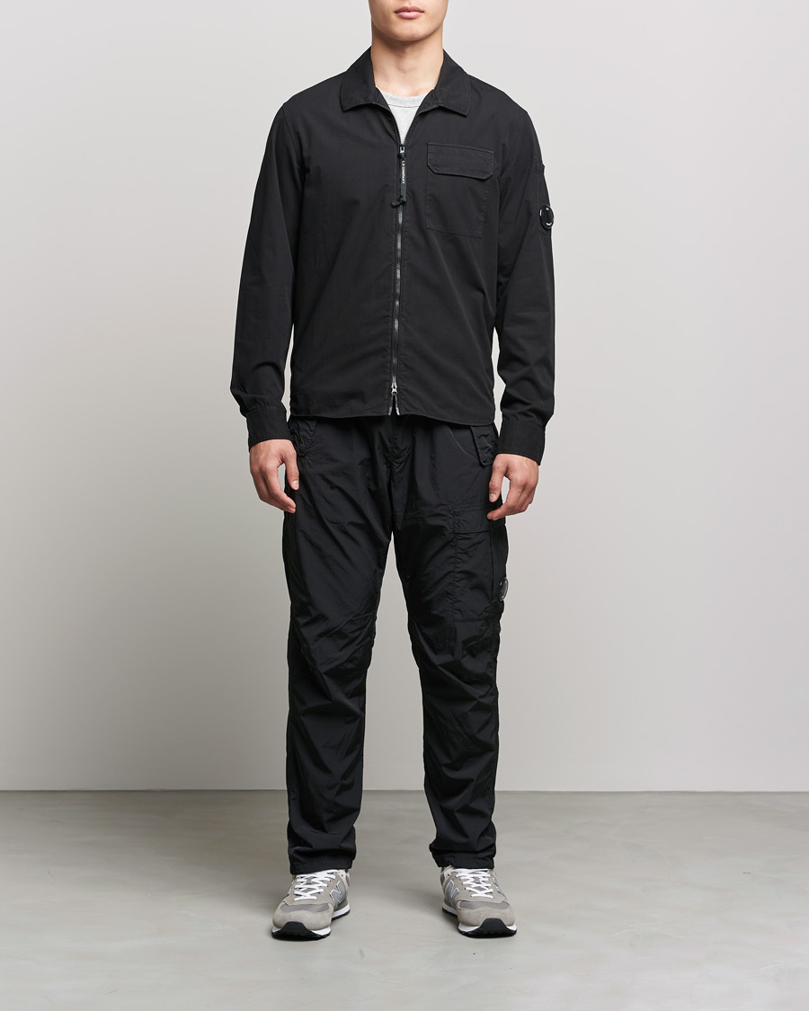 Herren | Hemden | C.P. Company | Garment Dyed Gabardine Overshirt Black