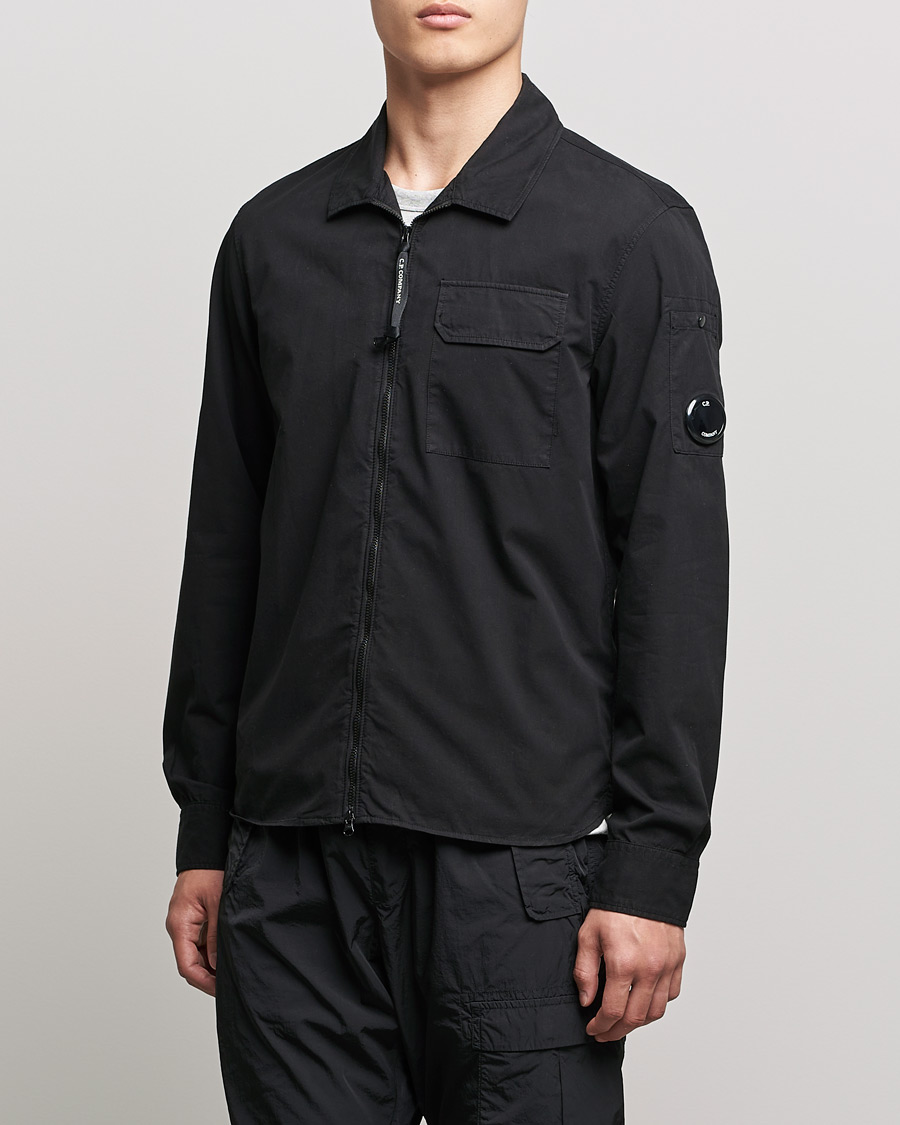 Herren | Hemden | C.P. Company | Garment Dyed Gabardine Overshirt Black