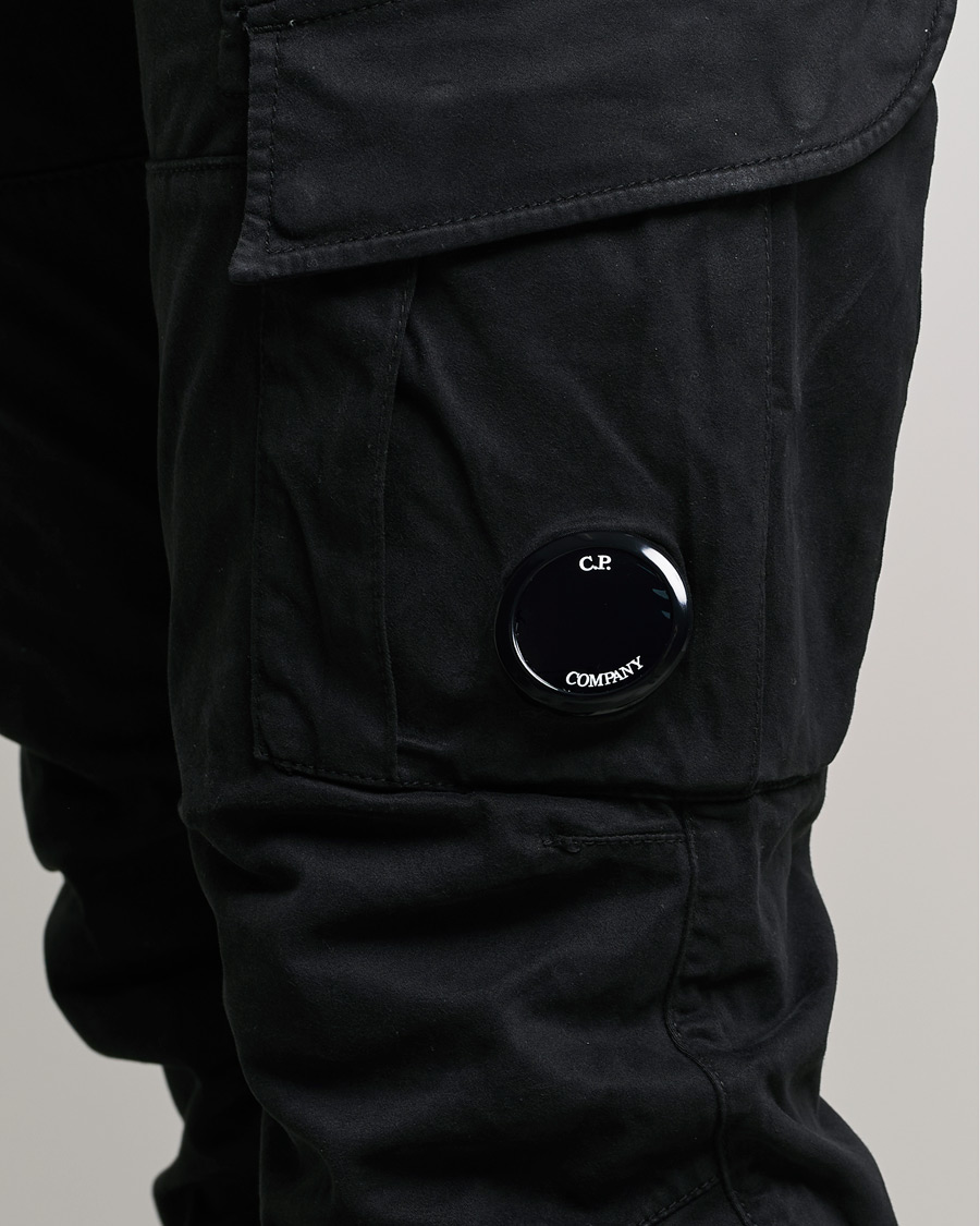 Herren | Hosen | C.P. Company | Stretch Satin Lens Cargo Pants Black