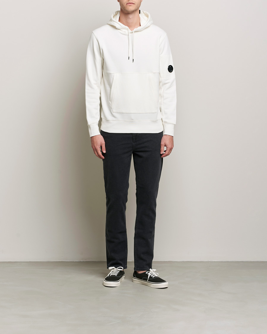 Herren | C.P. Company | C.P. Company | Diagonal Raised Fleece Hooded Lens Sweatshirt White