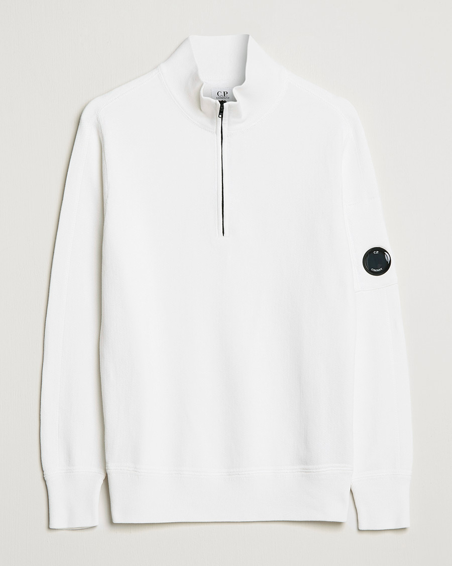 Herren | Pullover | C.P. Company | Knitted Cotton Lens Half Zip White