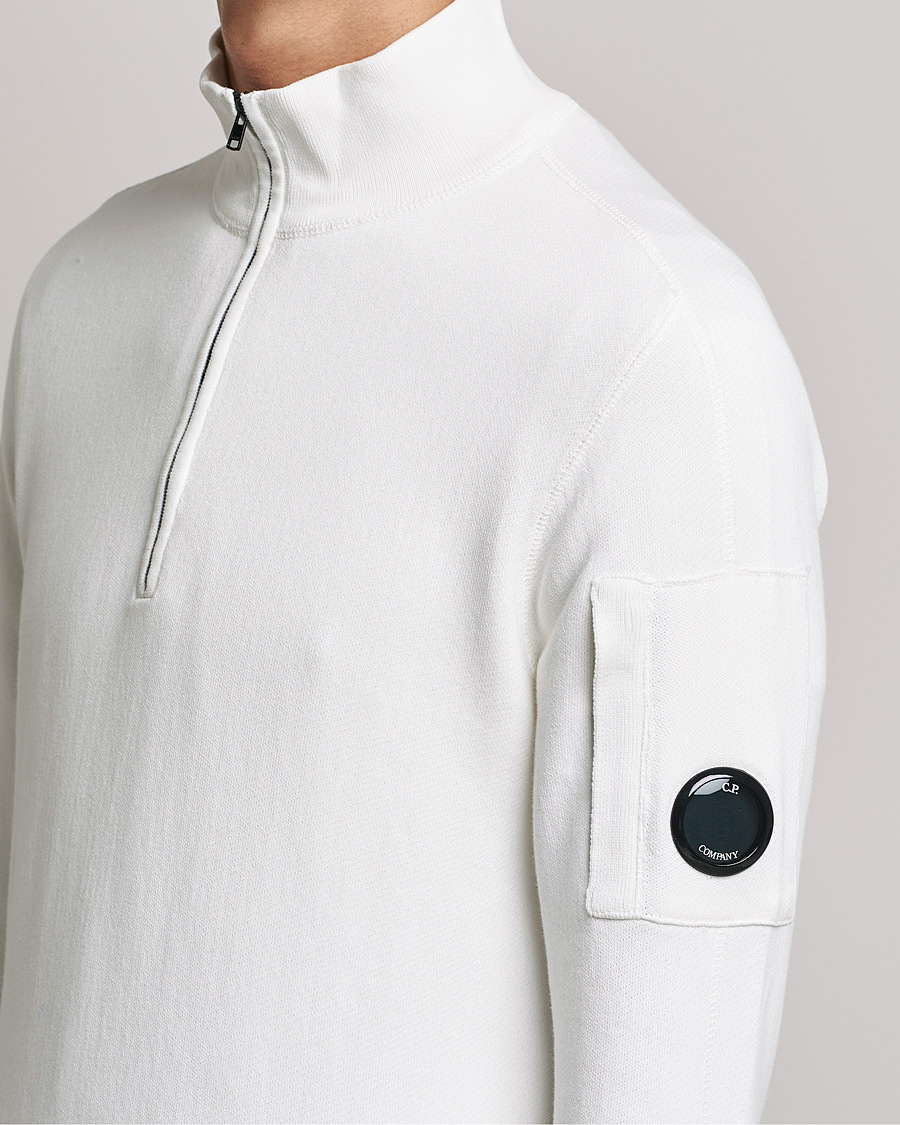 Herren | Pullover | C.P. Company | Knitted Cotton Lens Half Zip White