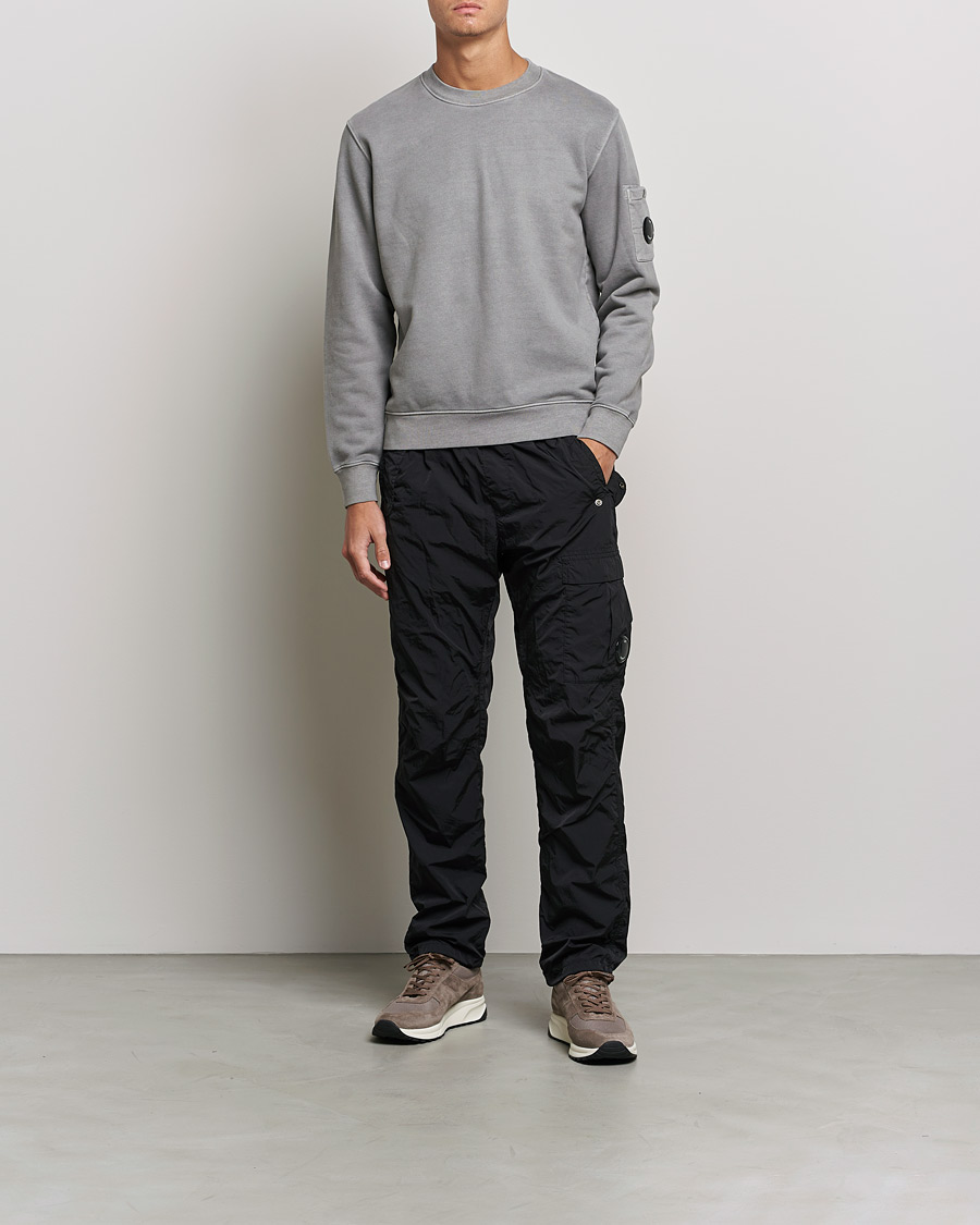 Herren | Graue Sweatshirts | C.P. Company | Brushed Emerized Diagonal Fleece Sweat Grey