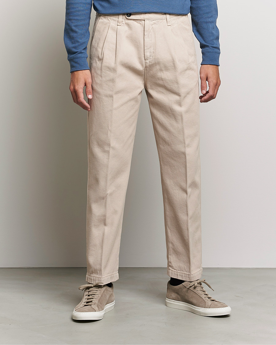 Herren |  | Massimo Alba | Strallo Pleated Chinos Beige