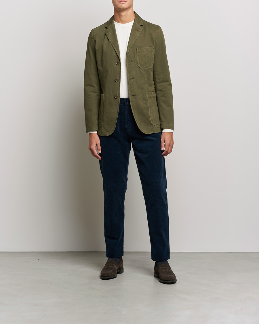 Herren | Sakkos | Aspesi | Murakami Cotton Blazer Military Green