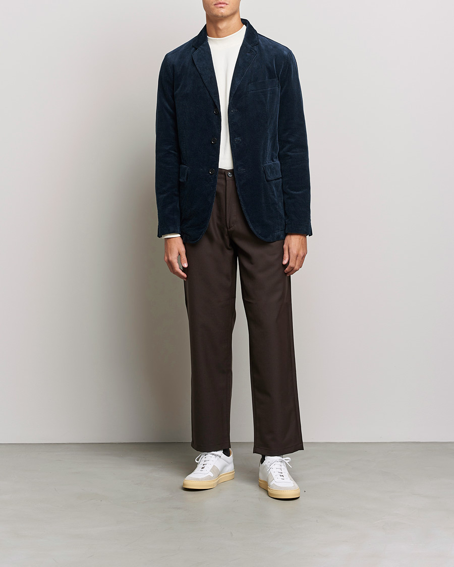 Herren | Sakkos | Aspesi | Corduroy Blazer Navy