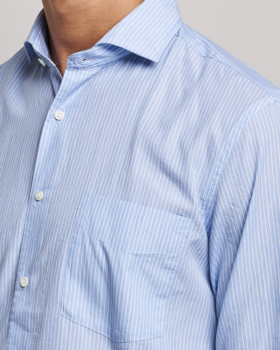 Herren | Hemden | Aspesi | Striped Poplin Shirt Light Blue