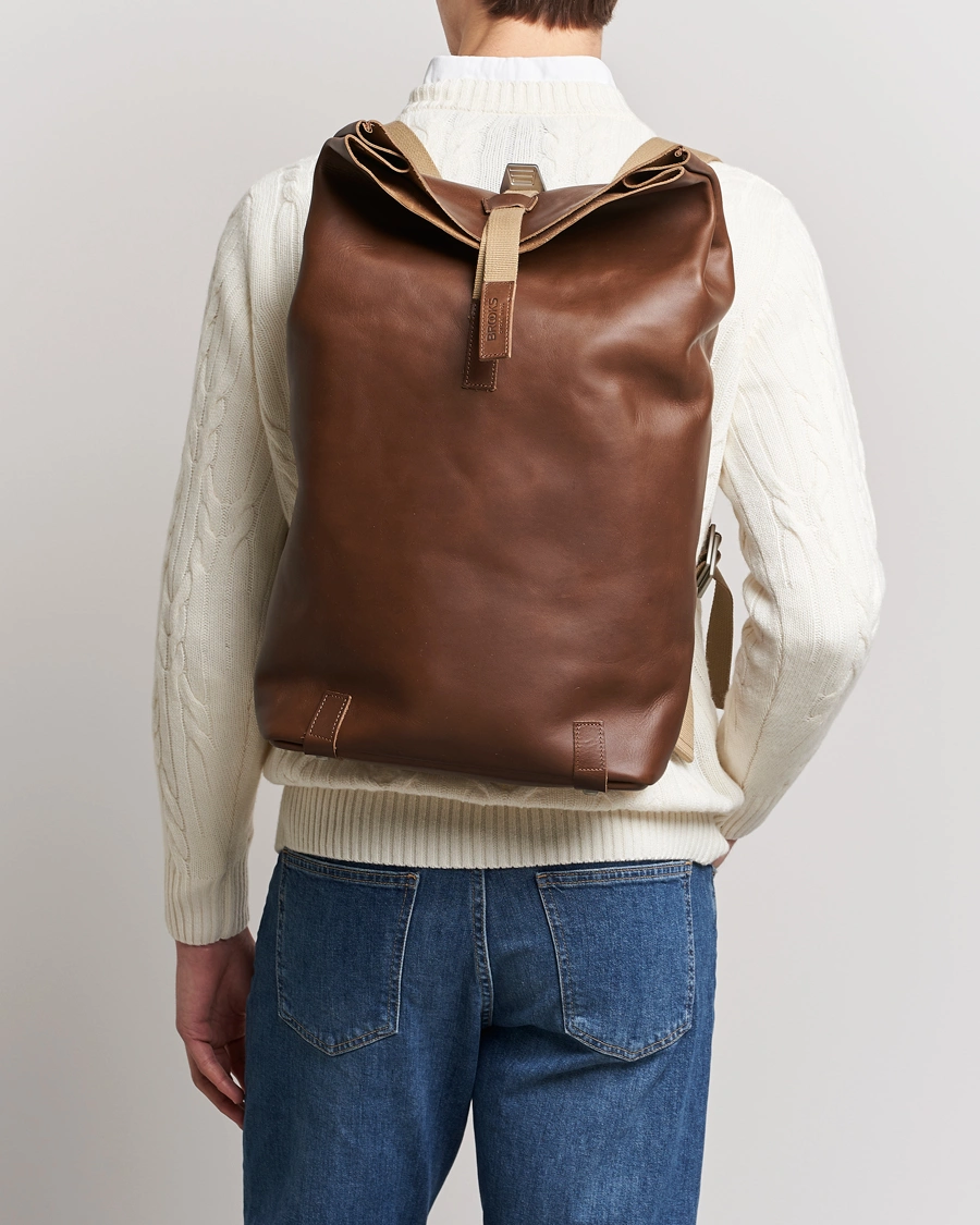 Herren | Rucksäcke | Brooks England | Pickwick Large Leather Backpack Dark Tan