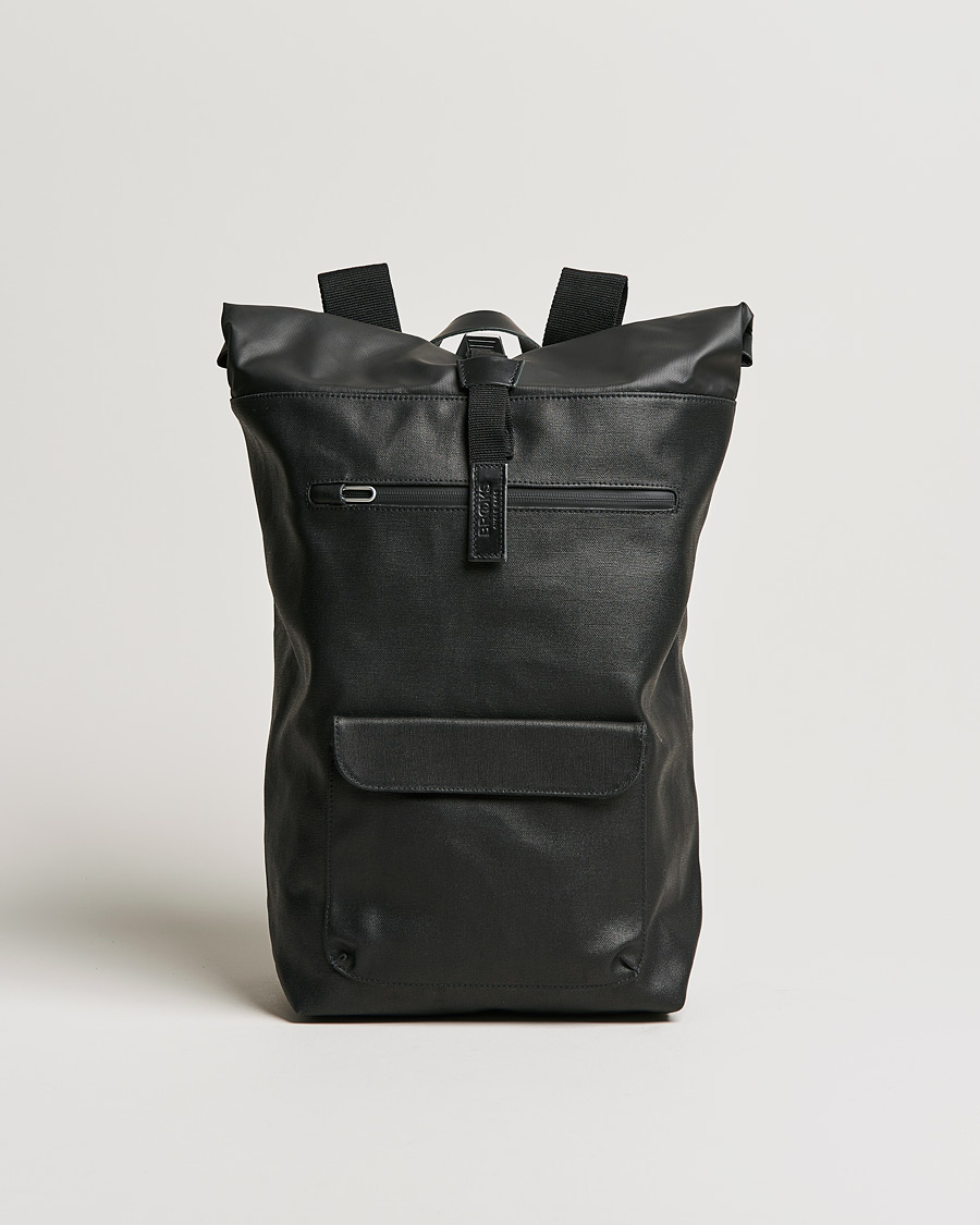 Brooks England Rivington Cotton Canvas 18L Rolltop Backpack Black