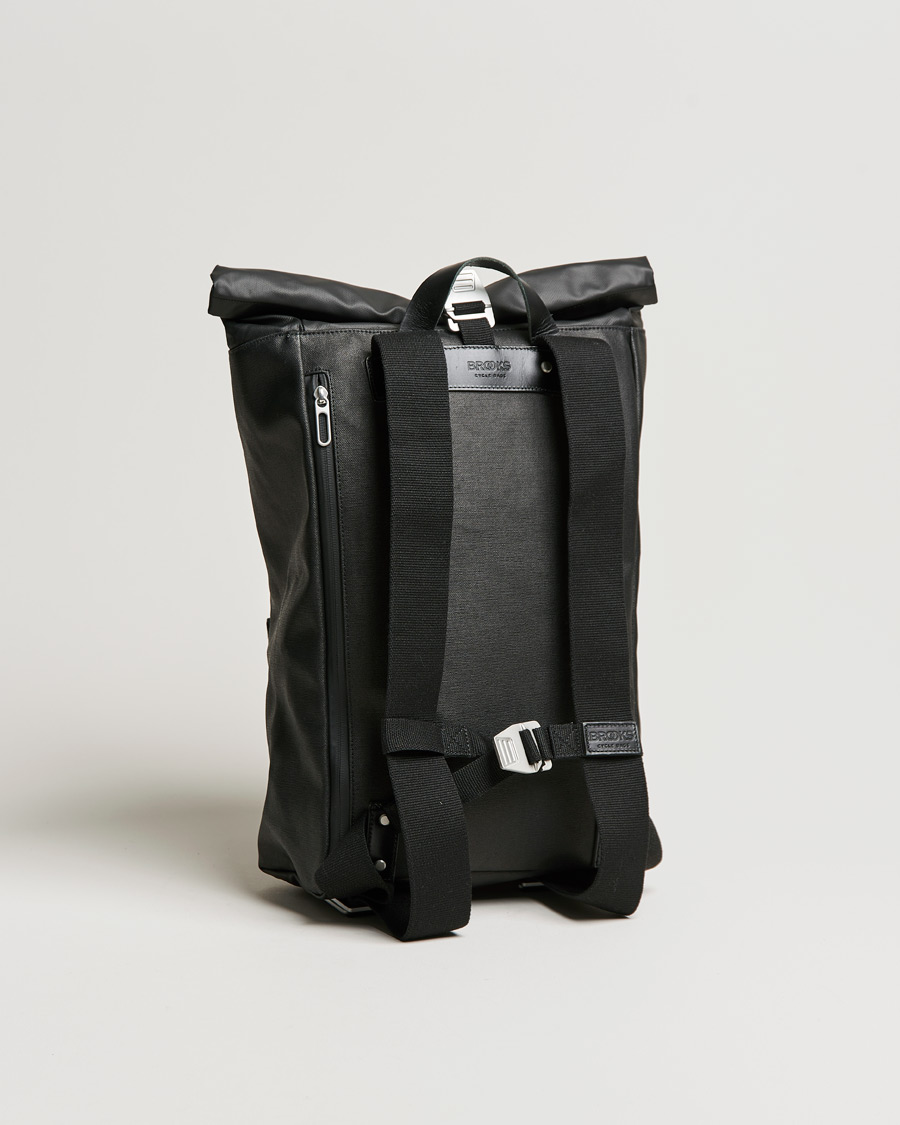 Herren | Brooks England Rivington Cotton Canvas 18L Rolltop Backpack Black | Brooks England | Rivington Cotton Canvas 18L Rolltop Backpack Black