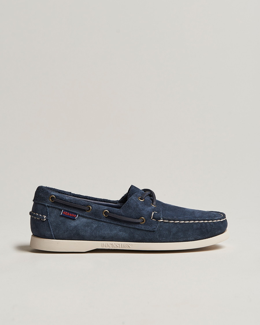 Herren | Segelschuhe | Sebago | Docksides Suede Boat Shoe Blue Navy