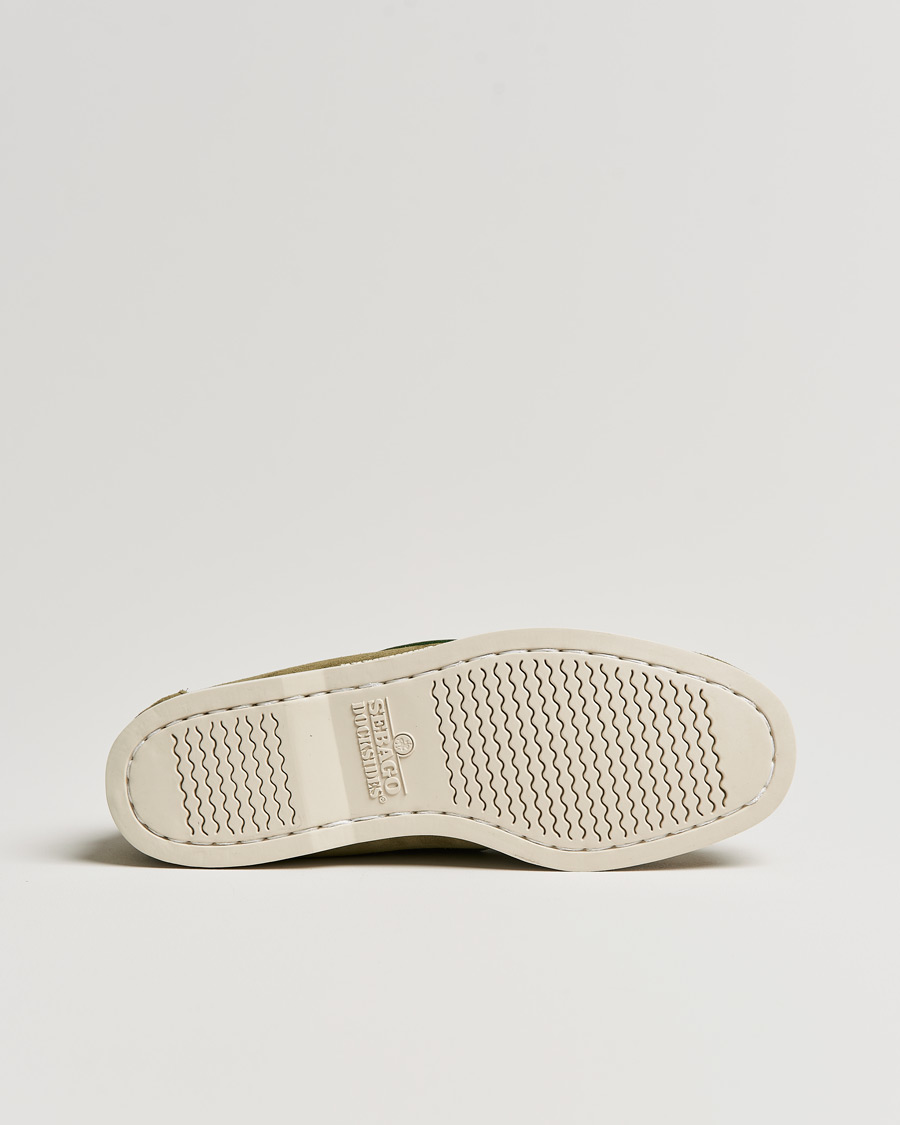 Herren | Sebago Docksides Suede Boat Shoe Green Military | Sebago | Docksides Suede Boat Shoe Green Military