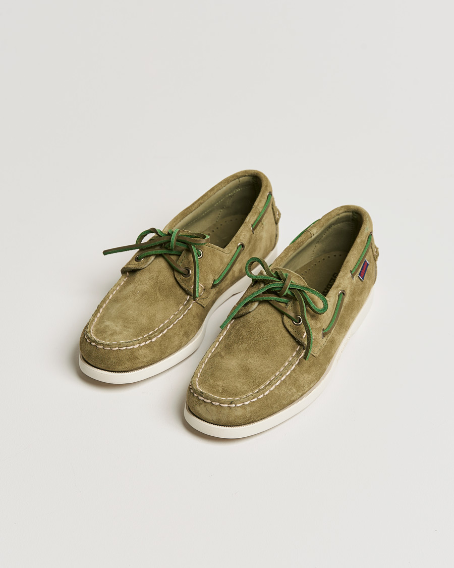 Herren | Sebago Docksides Suede Boat Shoe Green Military | Sebago | Docksides Suede Boat Shoe Green Military