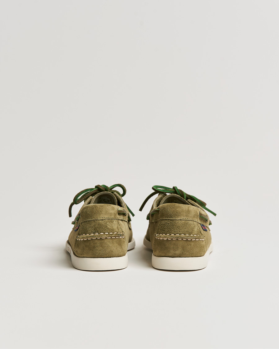 Herren | Sebago Docksides Suede Boat Shoe Green Military | Sebago | Docksides Suede Boat Shoe Green Military
