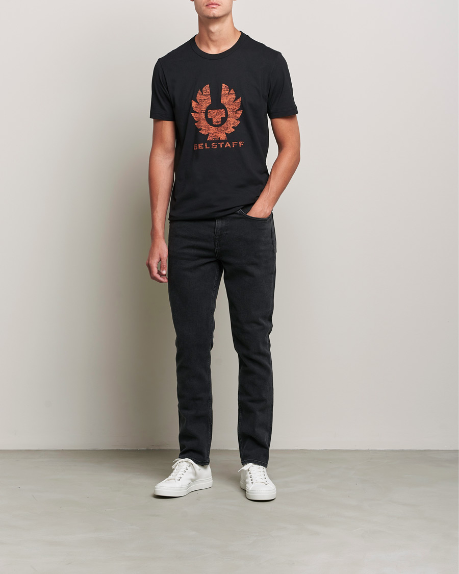Herren | T-Shirts | Belstaff | Coteland Logo Crew Neck Tee Black/Orange