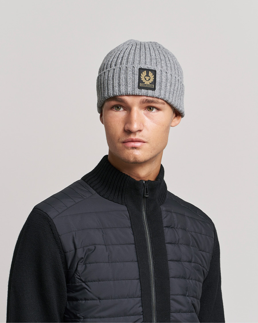 Herren | Belstaff Watch Wool Beanie Pale Grey Melange | Belstaff | Watch Wool Beanie Pale Grey Melange