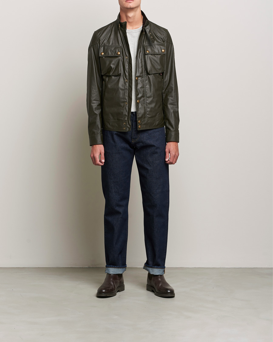 Belstaff Racemaster Waxed Jacket Faded Olive