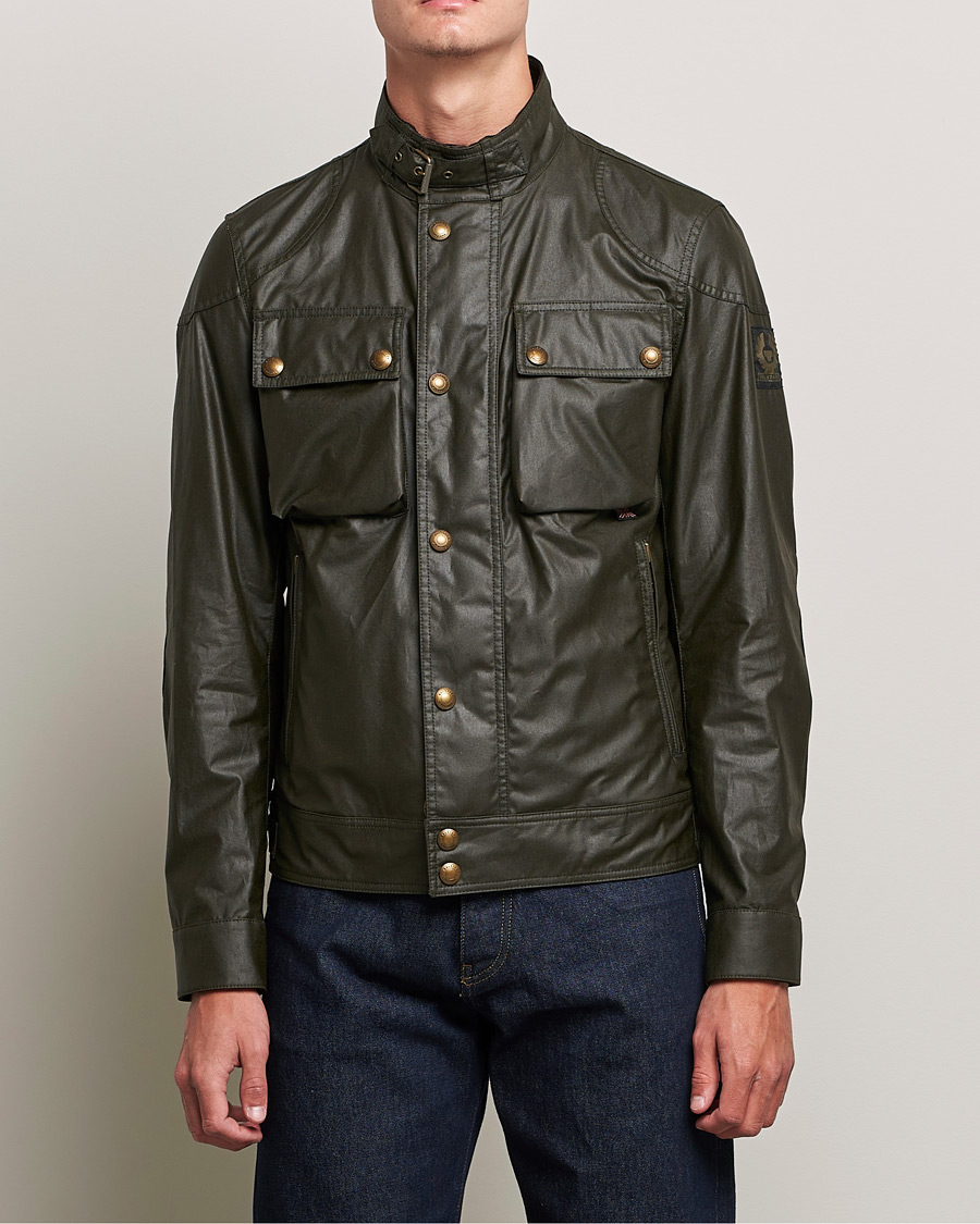 Herren | Übergangsjacken | Belstaff | Racemaster Waxed Jacket Faded Olive