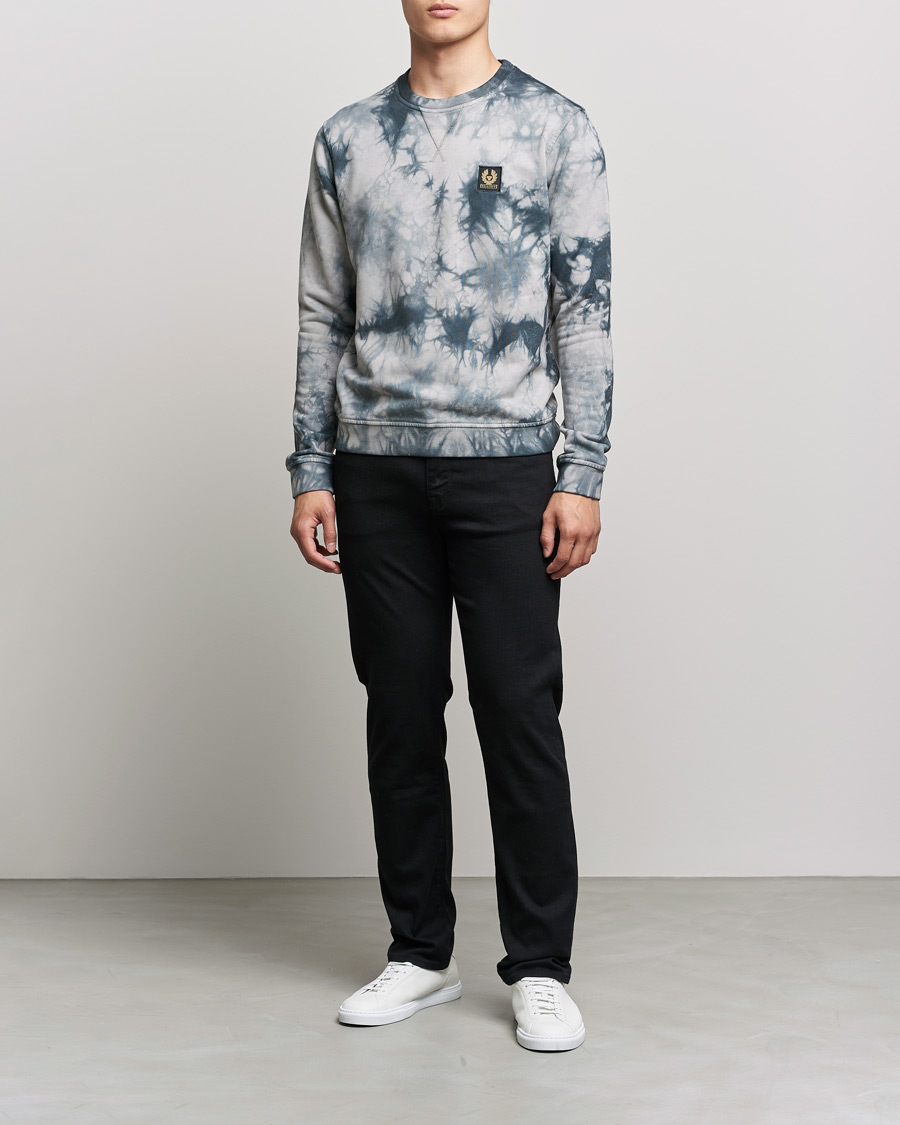 Herren | Graue Sweatshirts | Belstaff | Surface Batik Sweatshirt Granite Grey
