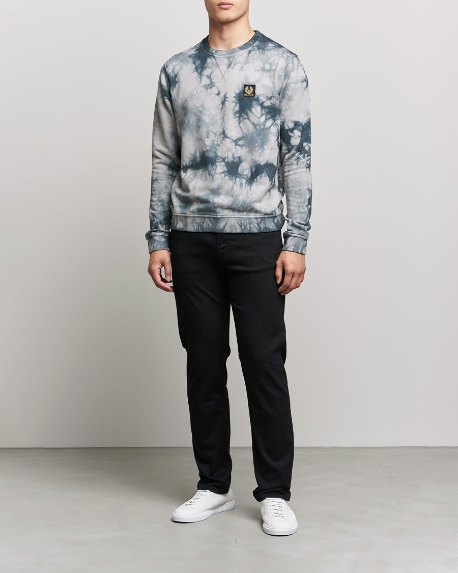 Herren | Pullover | Belstaff | Surface Batik Sweatshirt Granite Grey