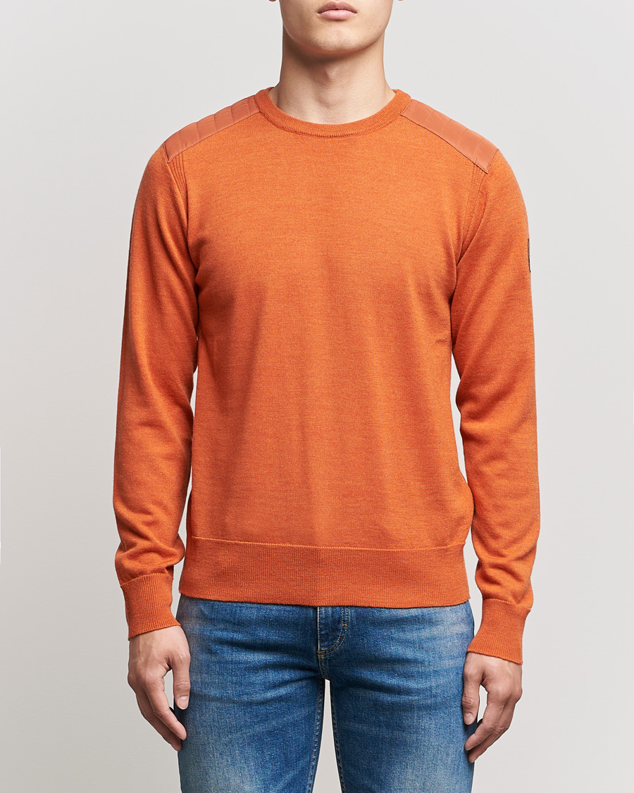 Herren | Pullover | Belstaff | Kerrigan Crew Neck Merino Sweatshirt Amber