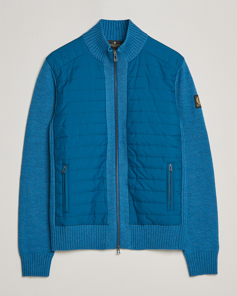 Herren | Pullover | Belstaff | Kingston Full Zip Hybrid Legion Blue