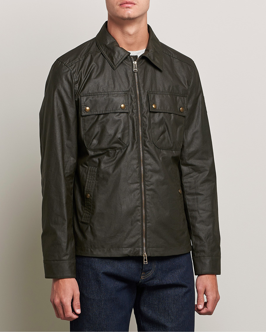 Herren | Alla produkter | Belstaff | Tour Waxed Shirt Jacket Faded Olive