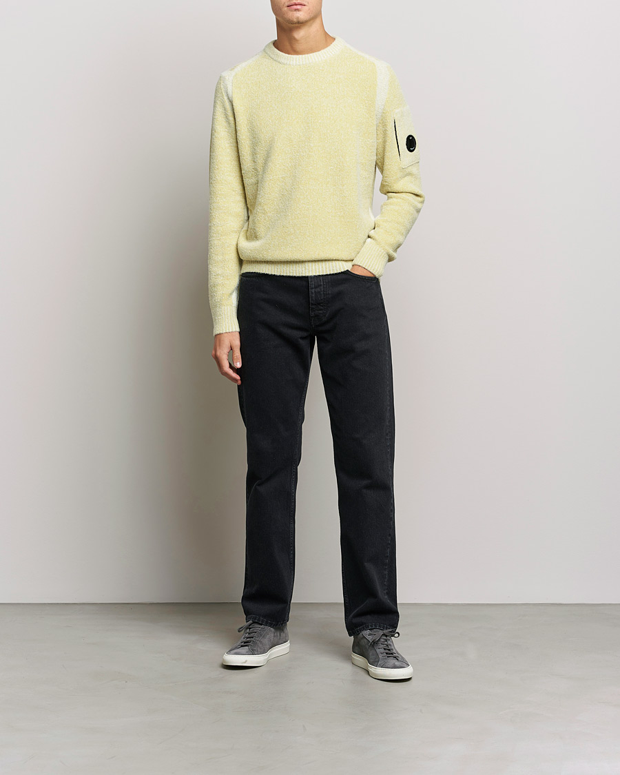 Herren | Pullover | C.P. Company | Fleece Knit Lens Roundneck Yellow