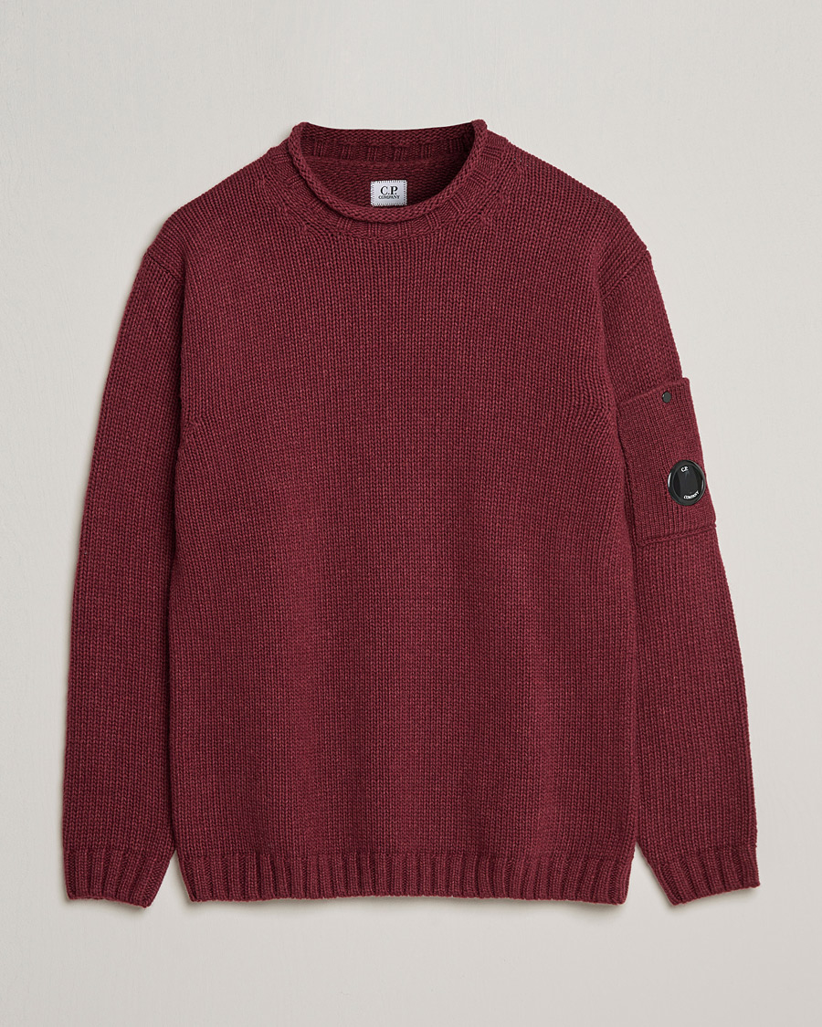 Herren | Pullover | C.P. Company | Lambswool Lens Roundneck Bordeaux