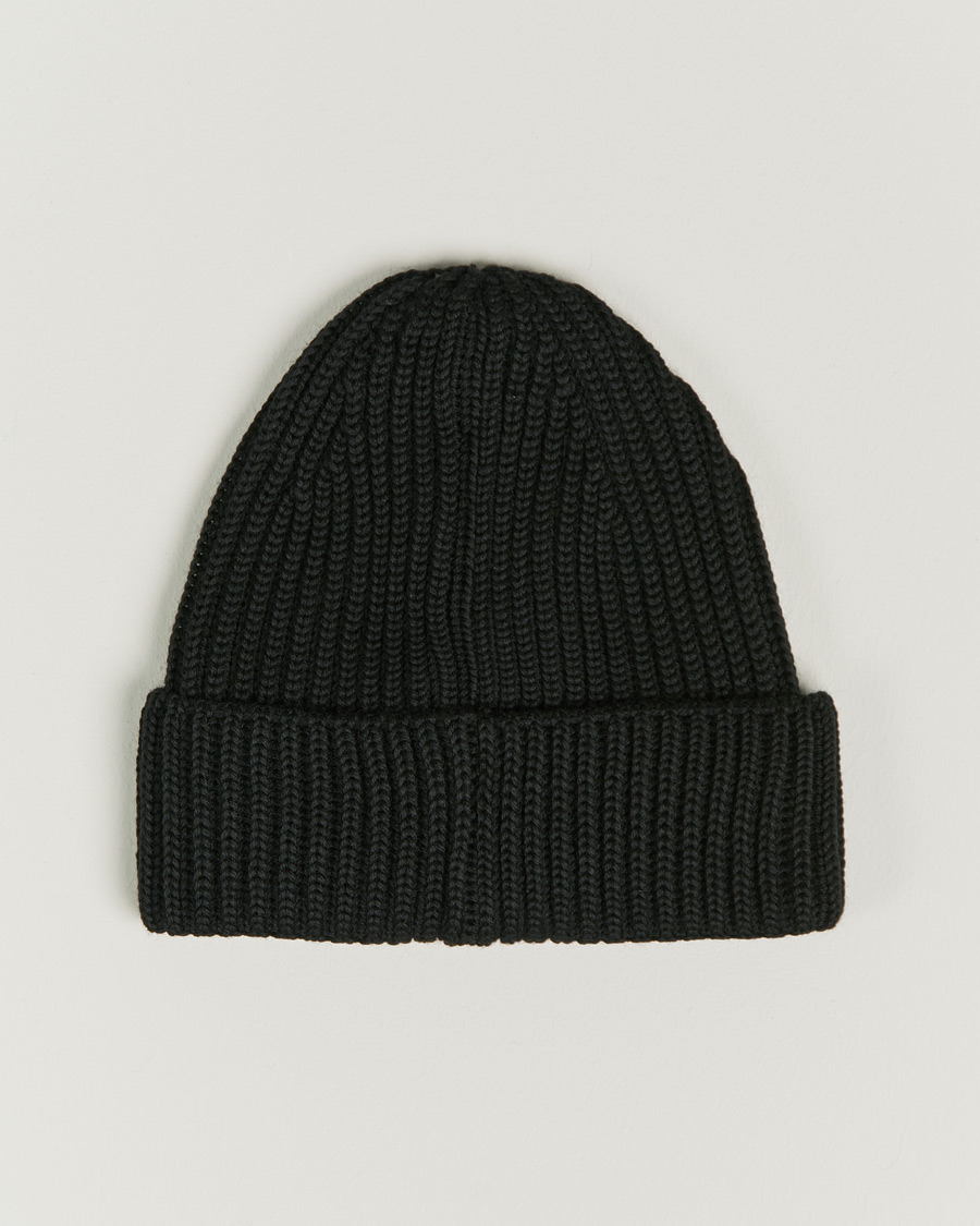 Herren | C.P. Company Knitted Merino Lens Beanie Black | C.P. Company | Knitted Merino Lens Beanie Black