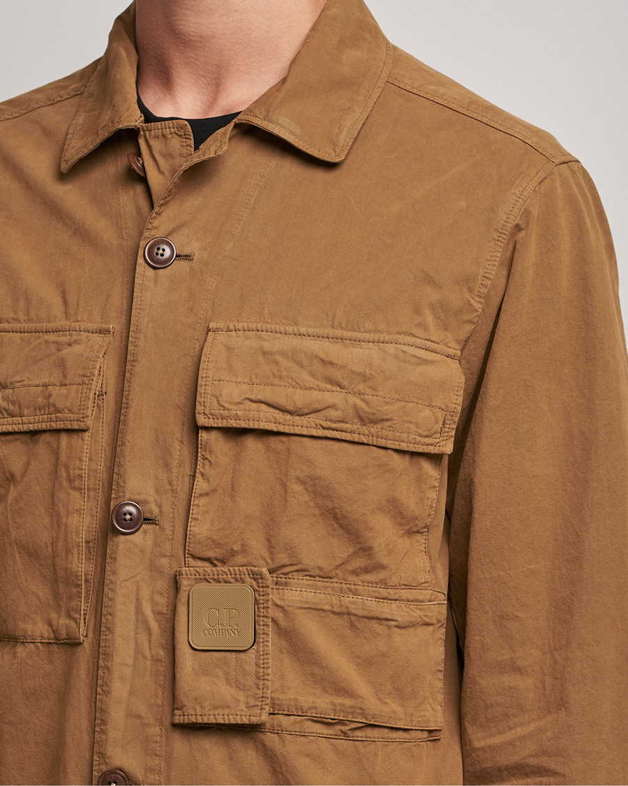 Herren | Hemden | C.P. Company | Metropolis Micro Reps Diamond Peach Overshirt Khaki