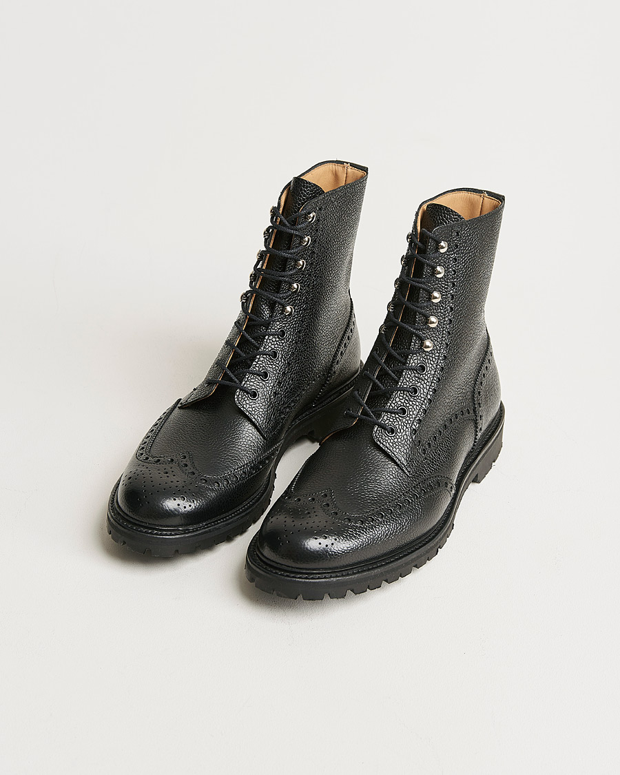 Herren | Schuhe | Crockett & Jones | Islay Scotch Grain Vibram Boot Black Calf