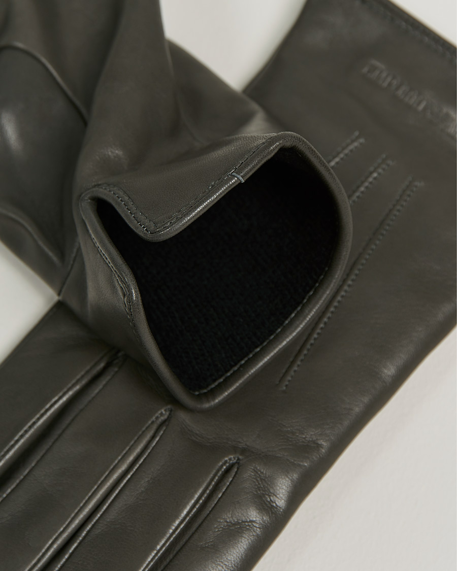 Herren | Emporio Armani | Emporio Armani | Leather Gloves Grey