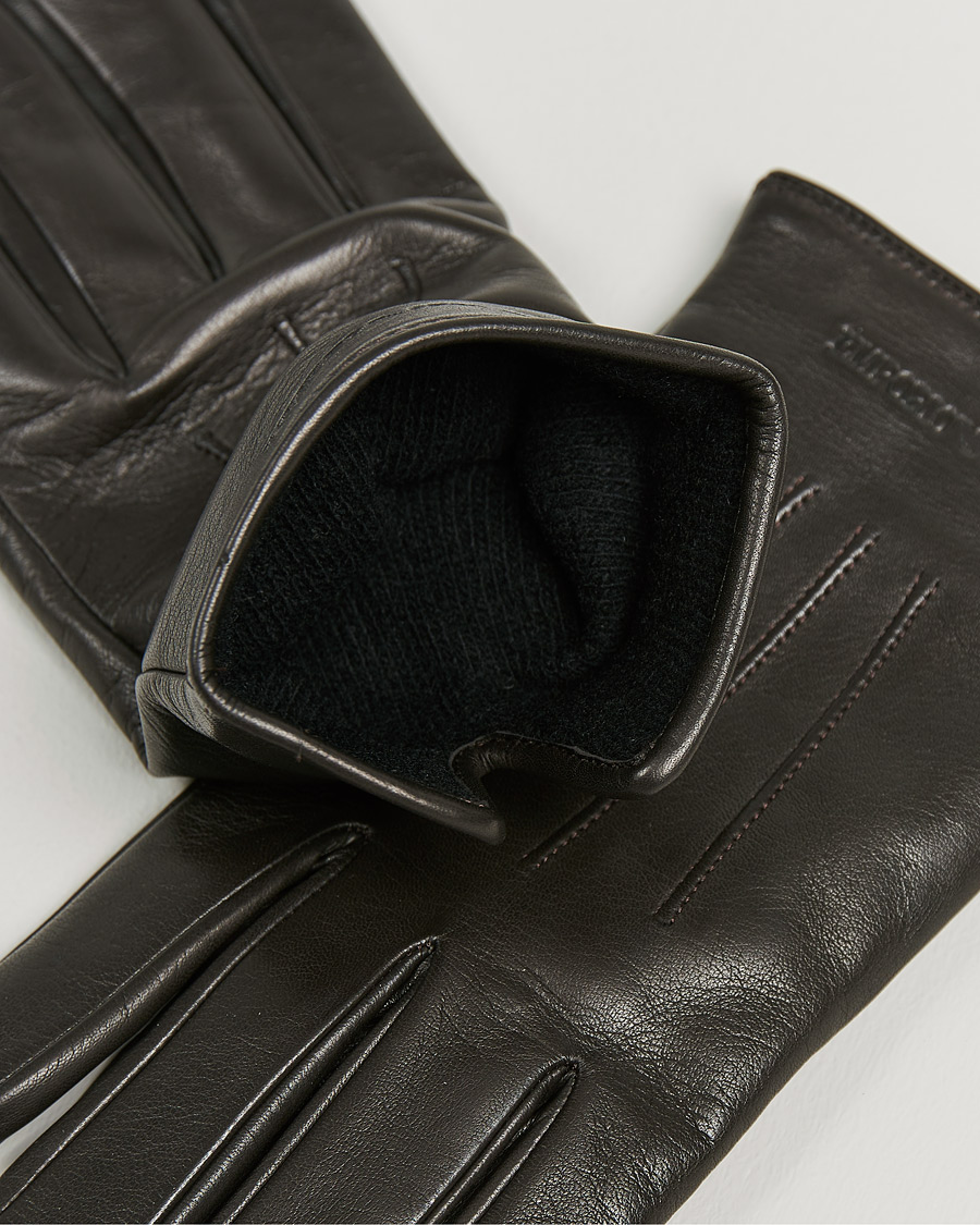 Herren | Emporio Armani | Emporio Armani | Leather Gloves Dark Brown