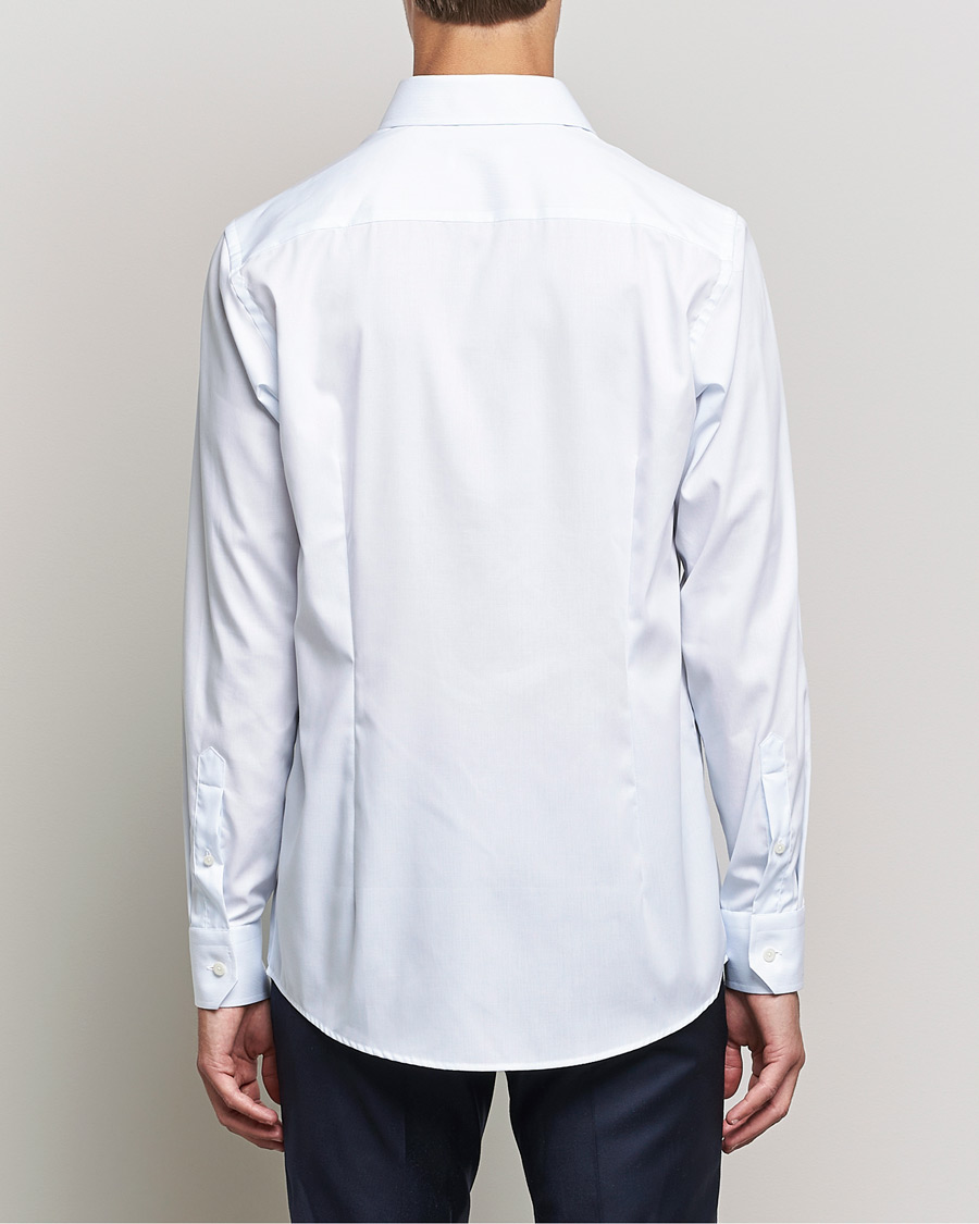 Herren | Hemden | Eton | Hair line Striped Contemporary Twill Shirt Light Blue
