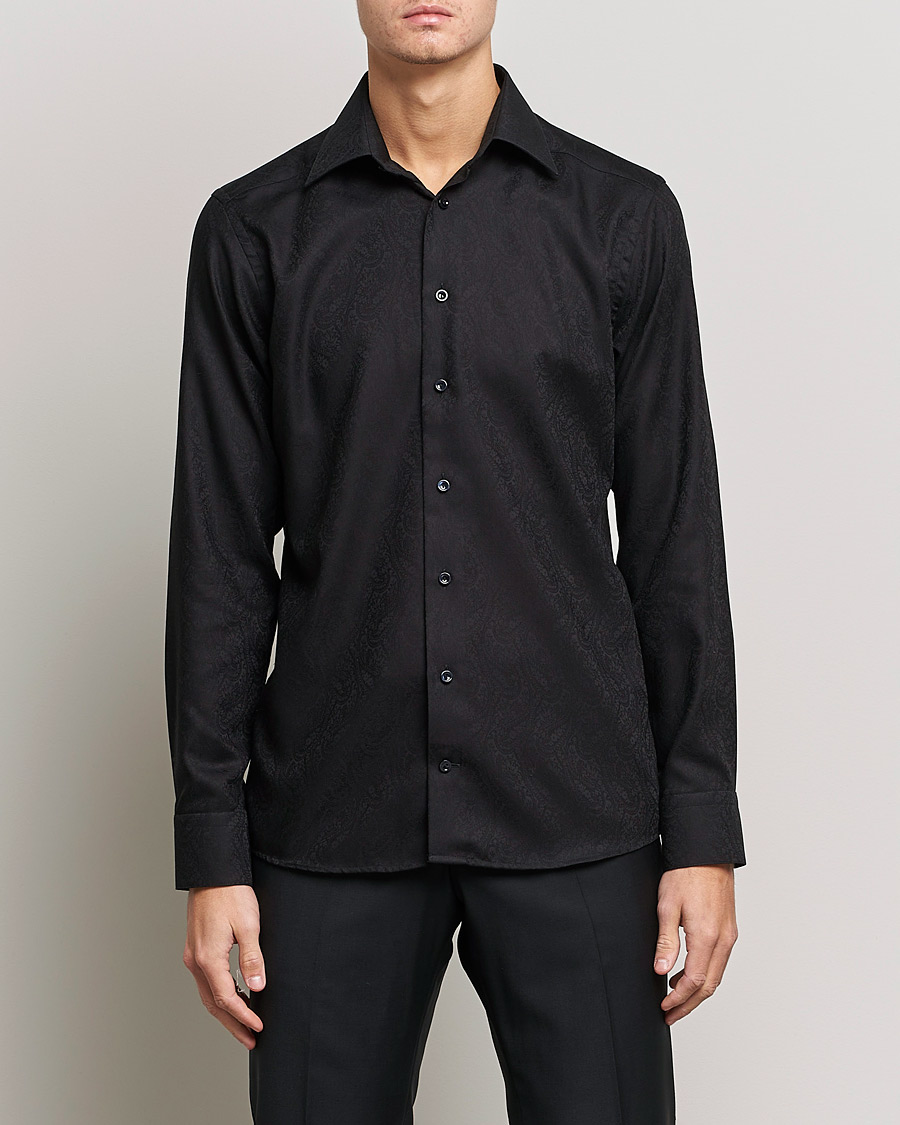 Herren | Hemden | Eton | Jaquard Paisley Shirt Black