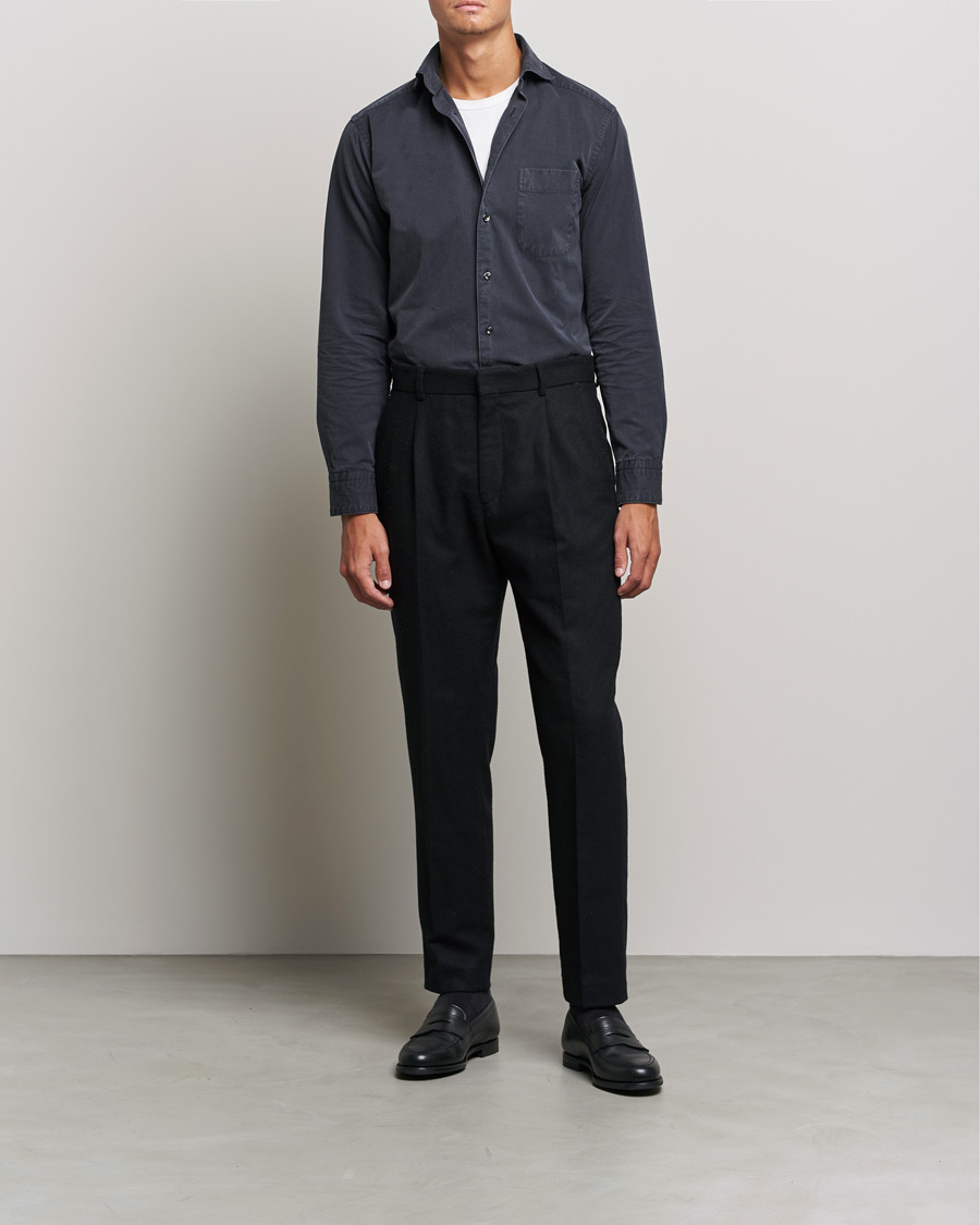 Herren | Hemden | Eton | Recycled Cotton Denim Shirt Black