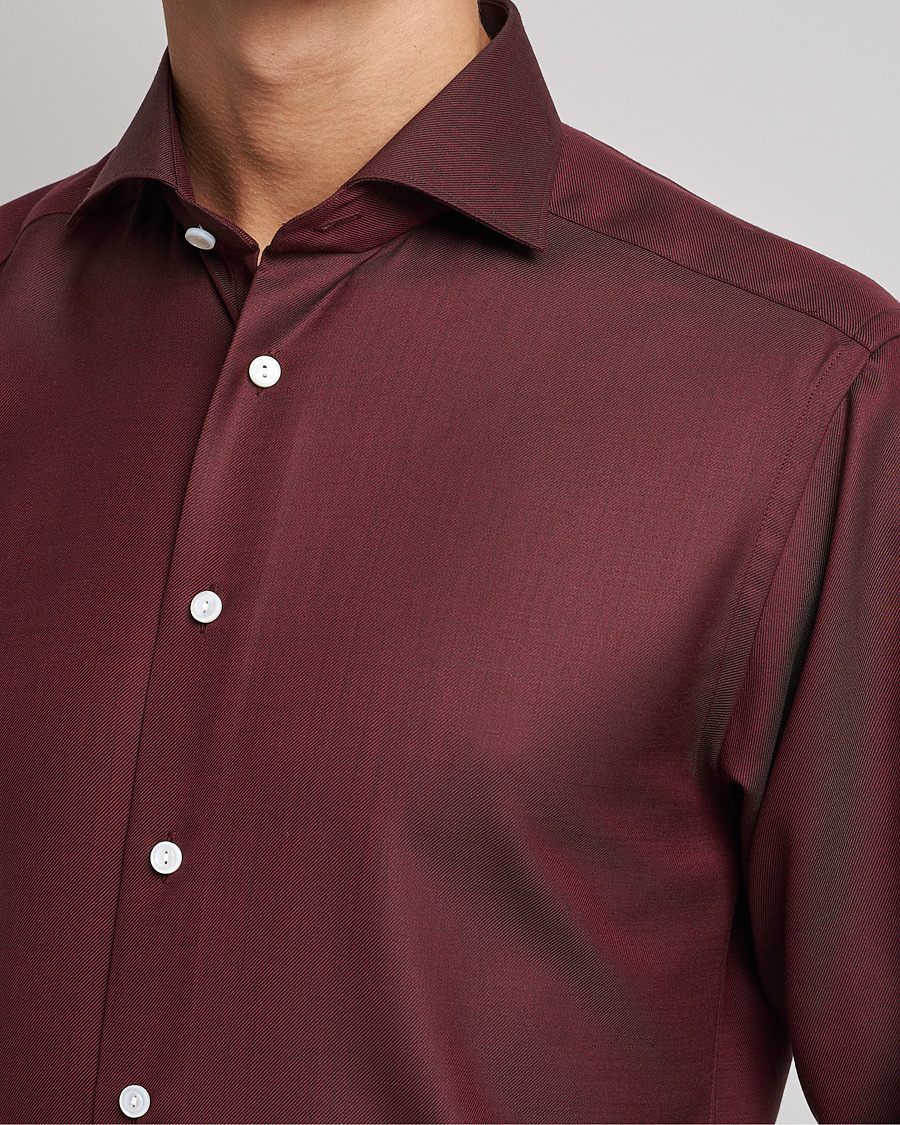 Herren | Hemden | Eton | Merino Wool Shirt Mid Red