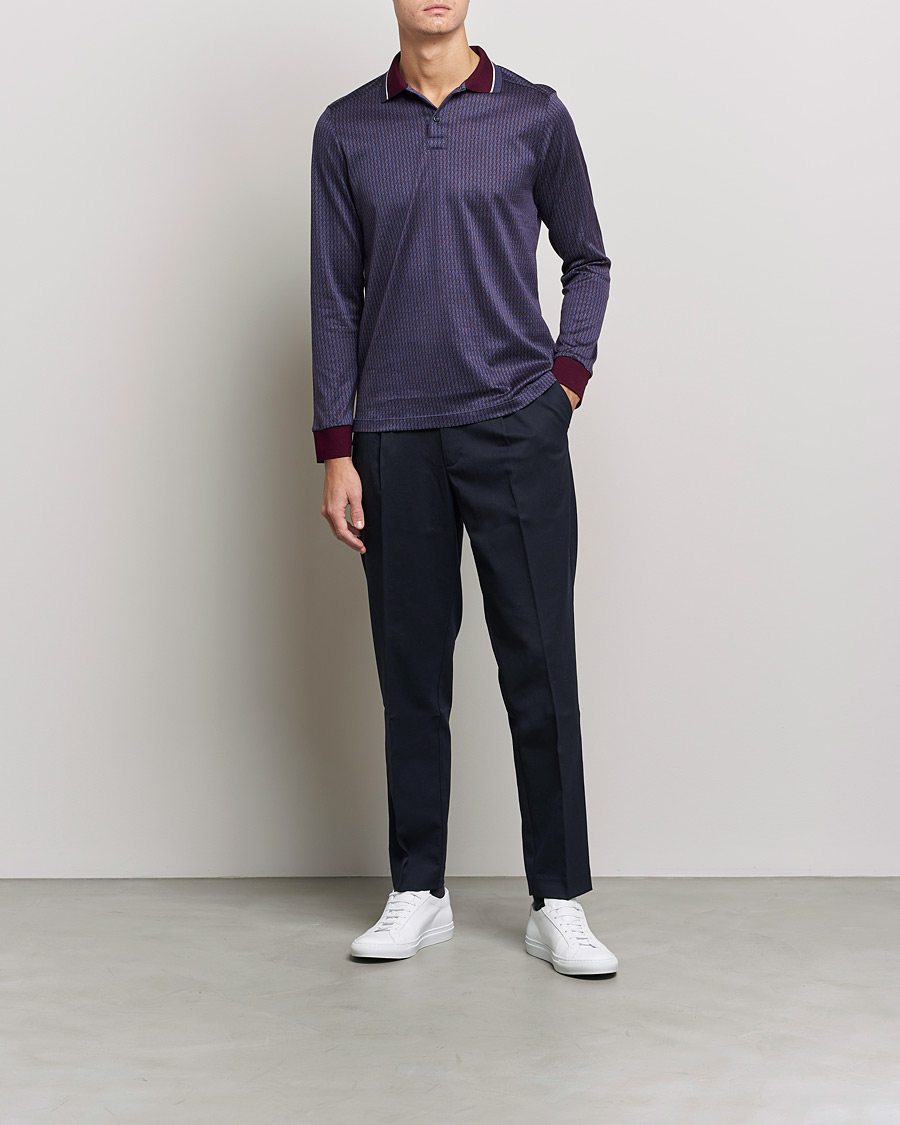Herren | Pullover | Eton | Jacuard Polo Shirt Red